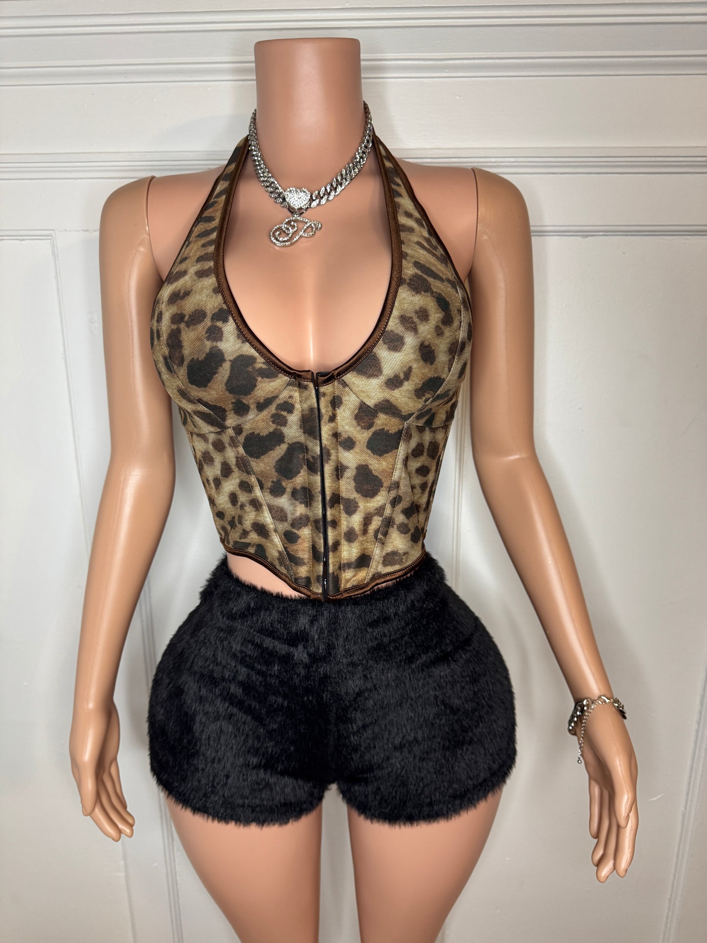 NEW Leopard Corset Top
