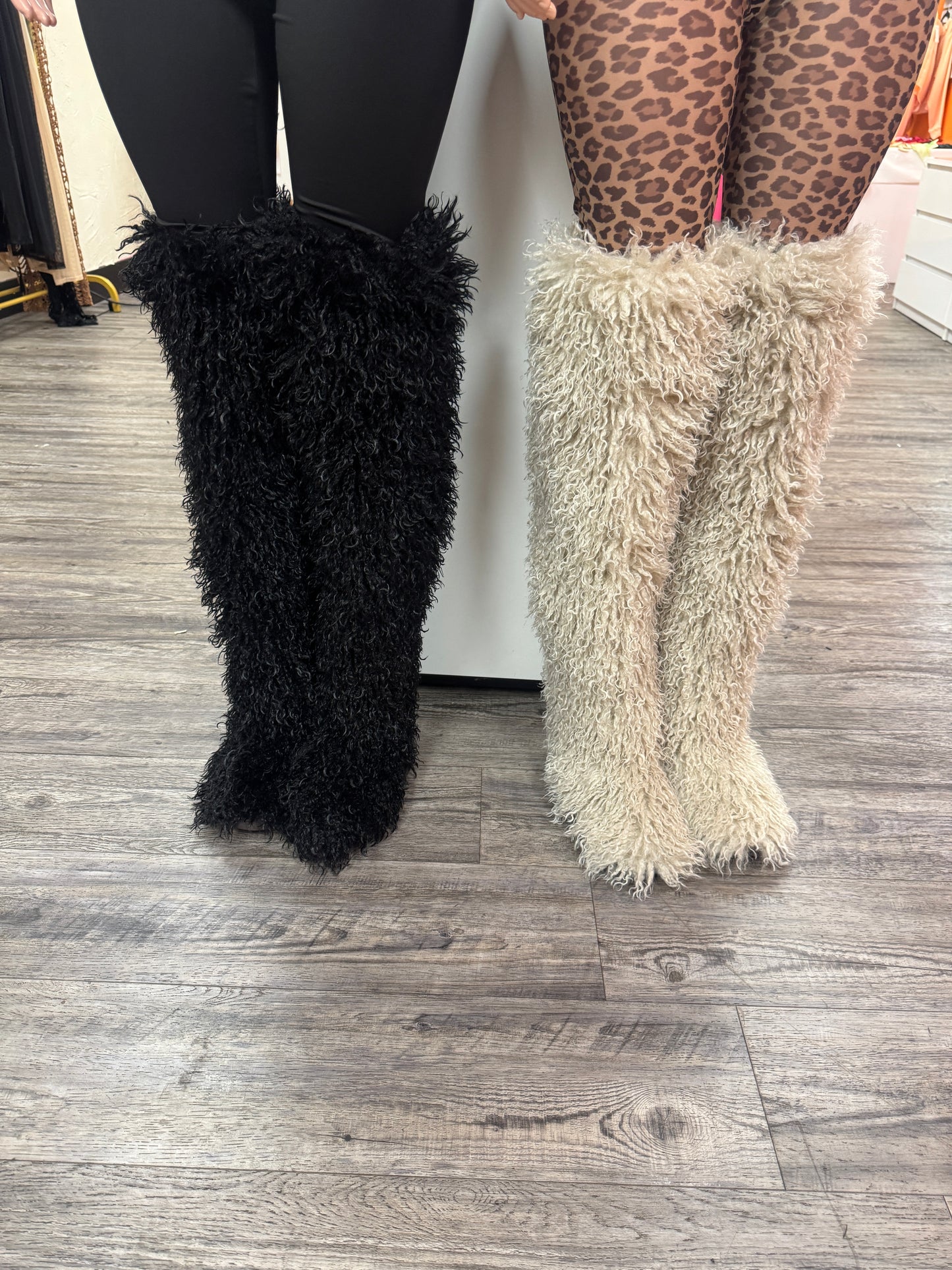 Thigh High Fur Boots