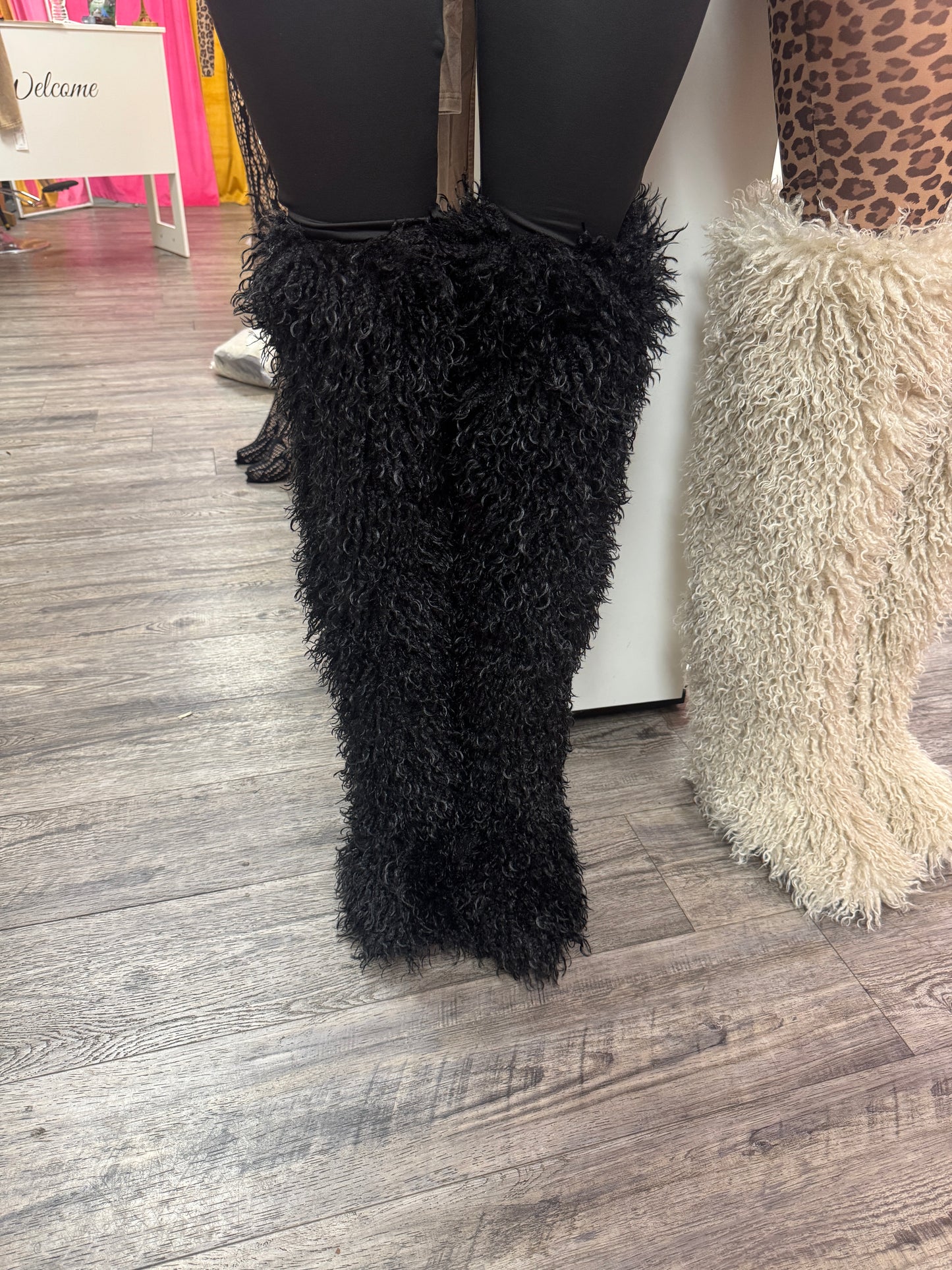 Thigh High Fur Boots