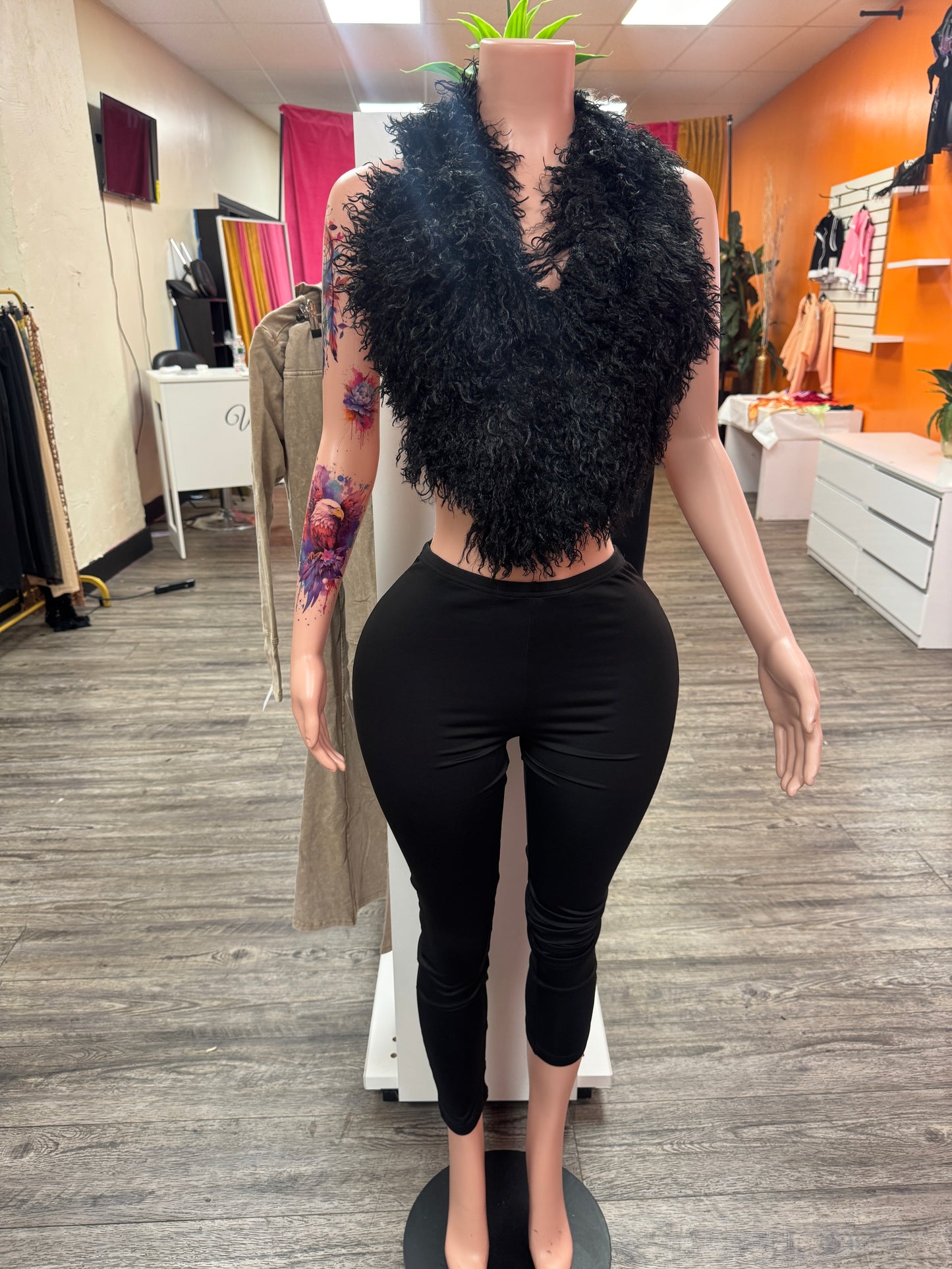 Baddie Red Fur Set