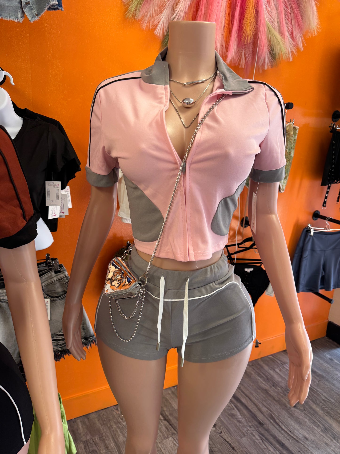 Zip Shorts Sets