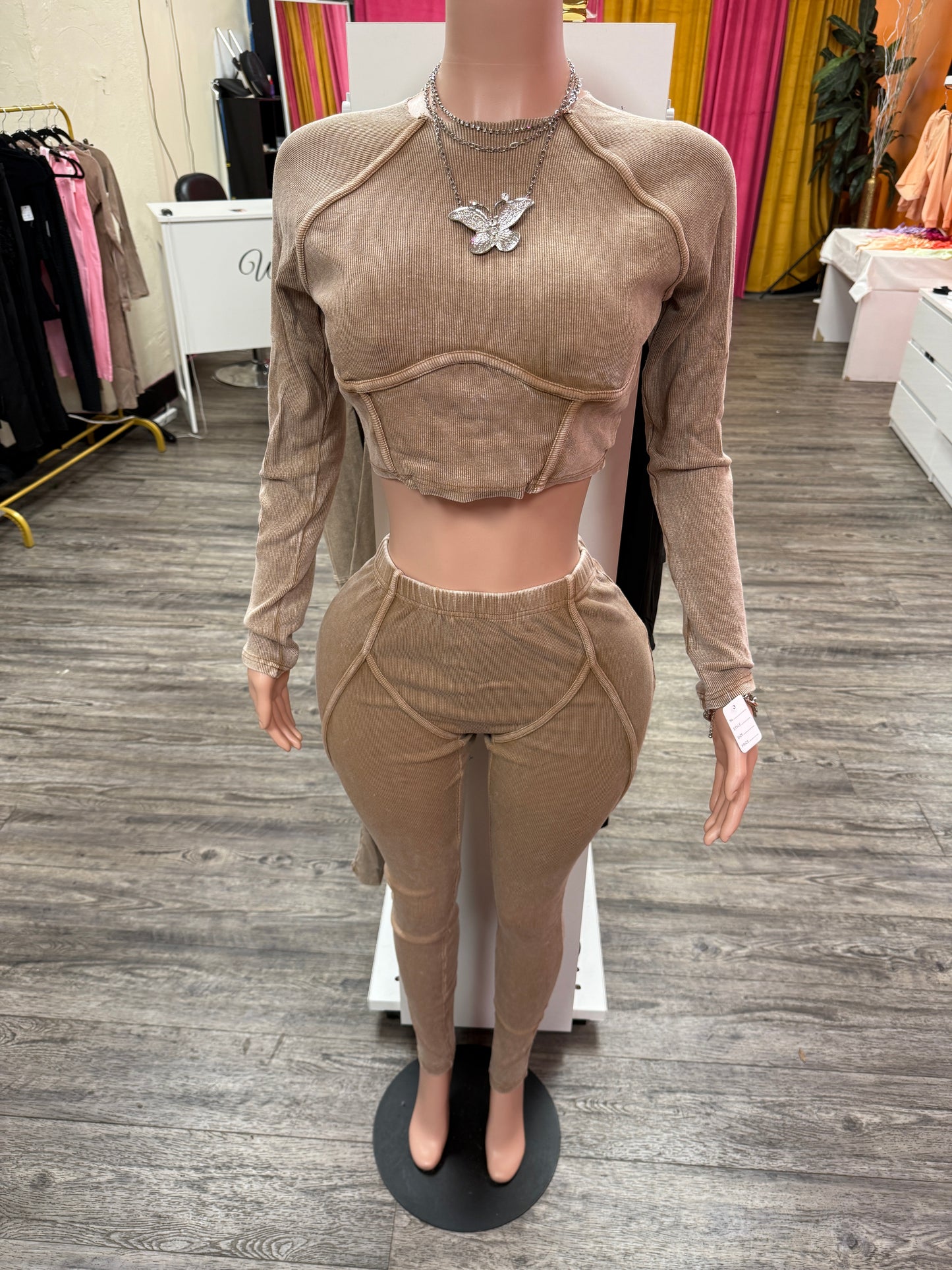 Ribbed High Waist Set