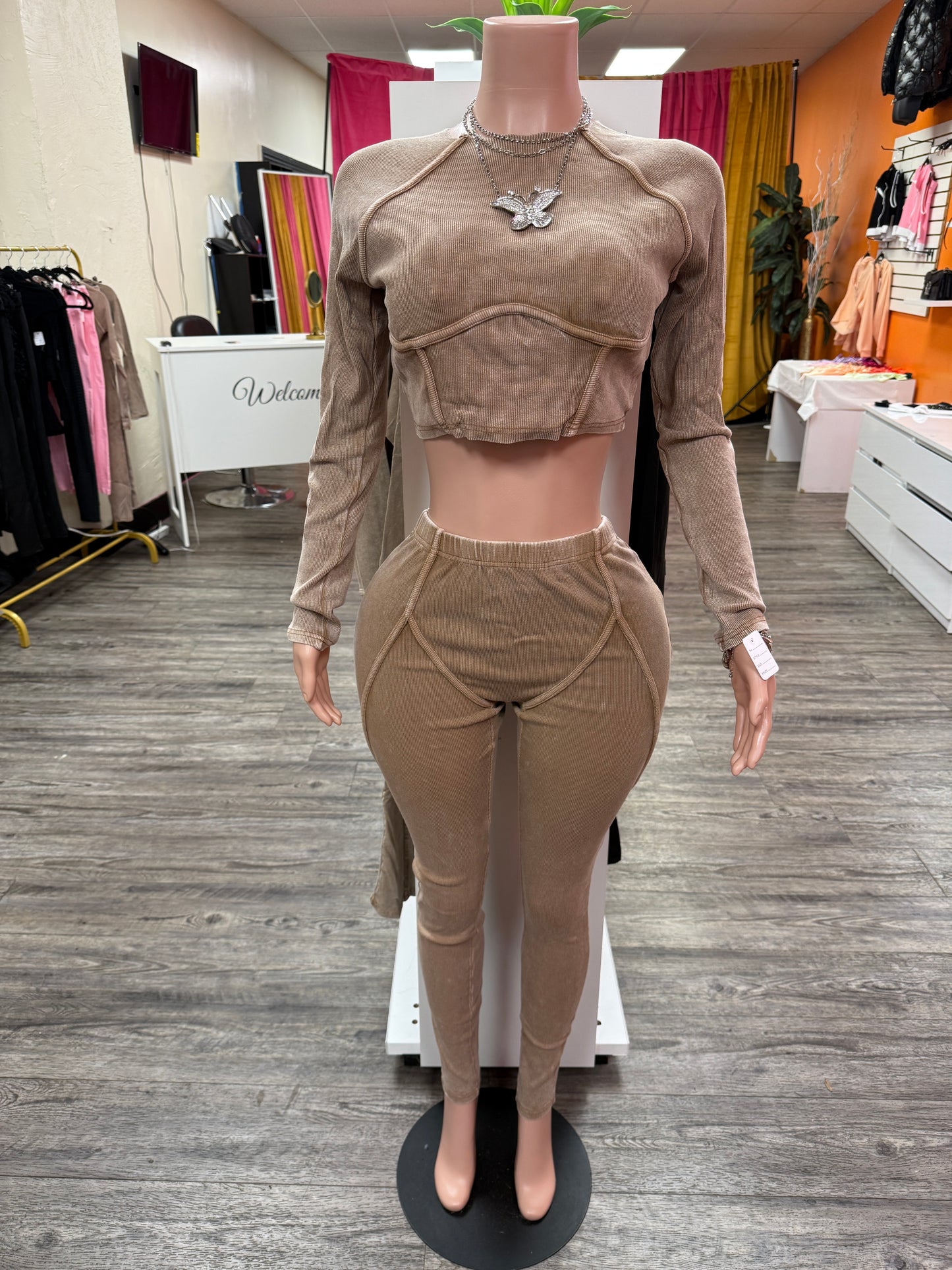 Ribbed High Waist Set