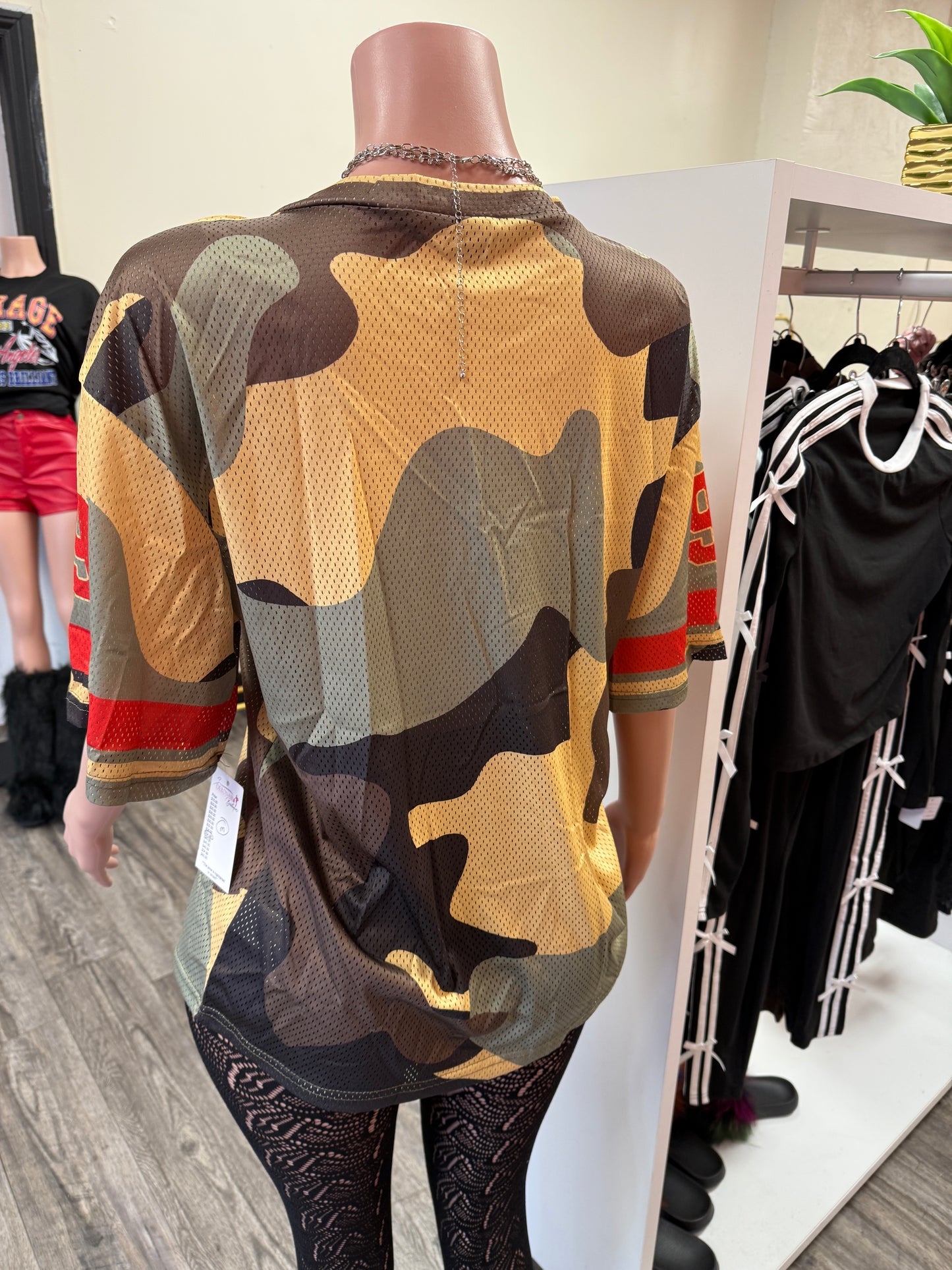 Nude Camo Jersey Top