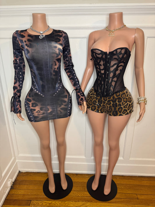 Leopard Sequin Shorts