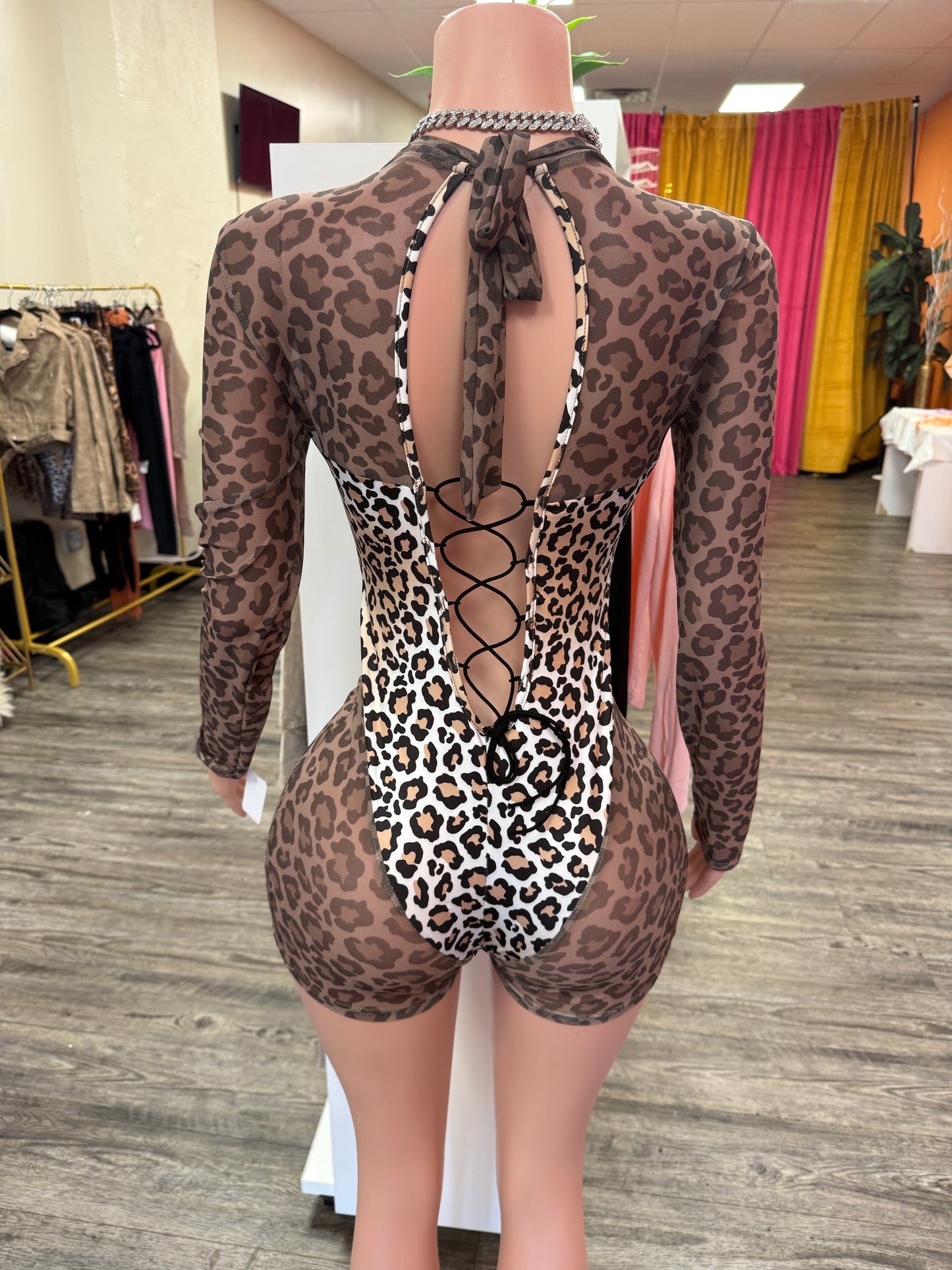 Leopard Corset Romper
