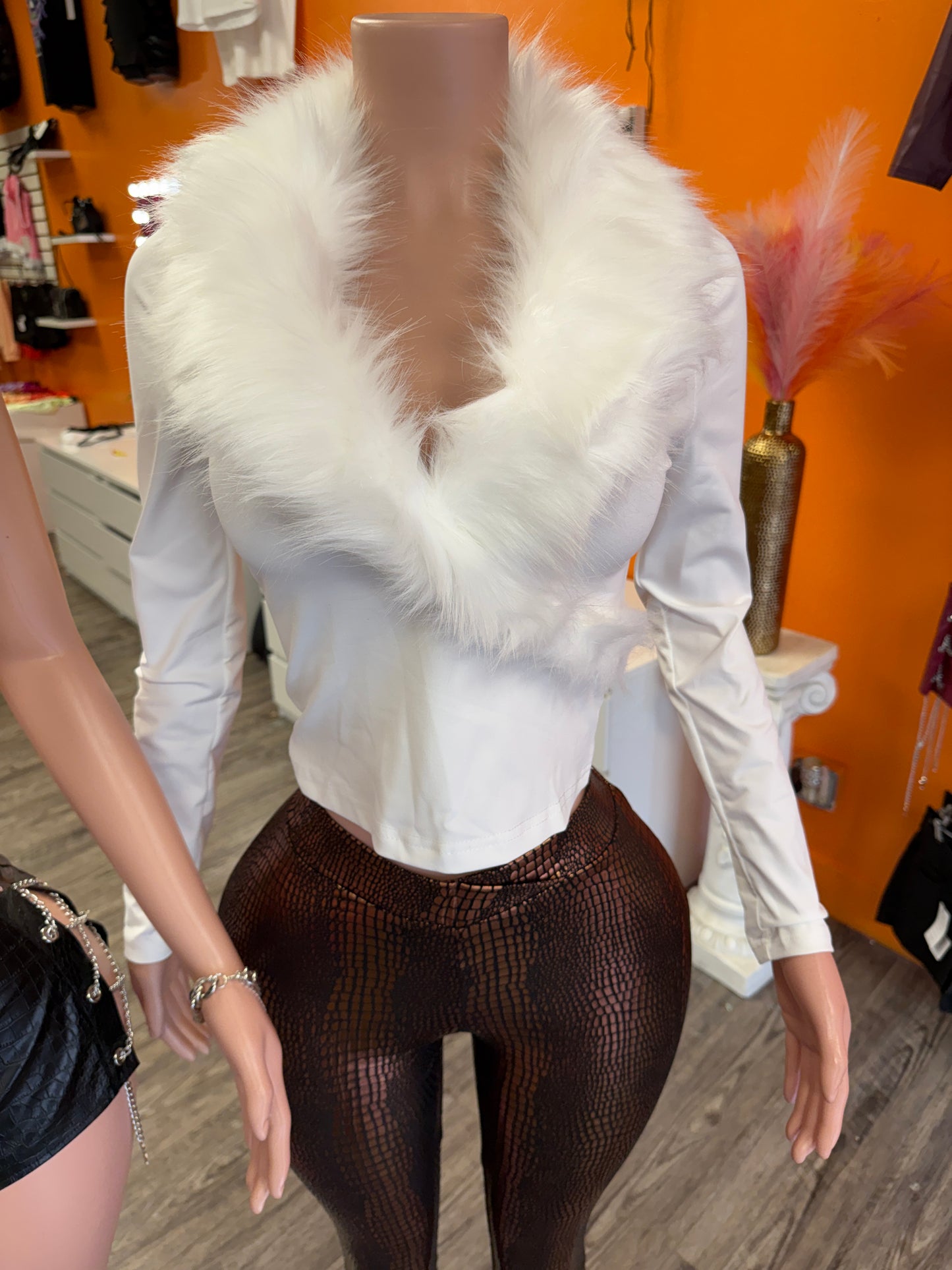 White Fur Top