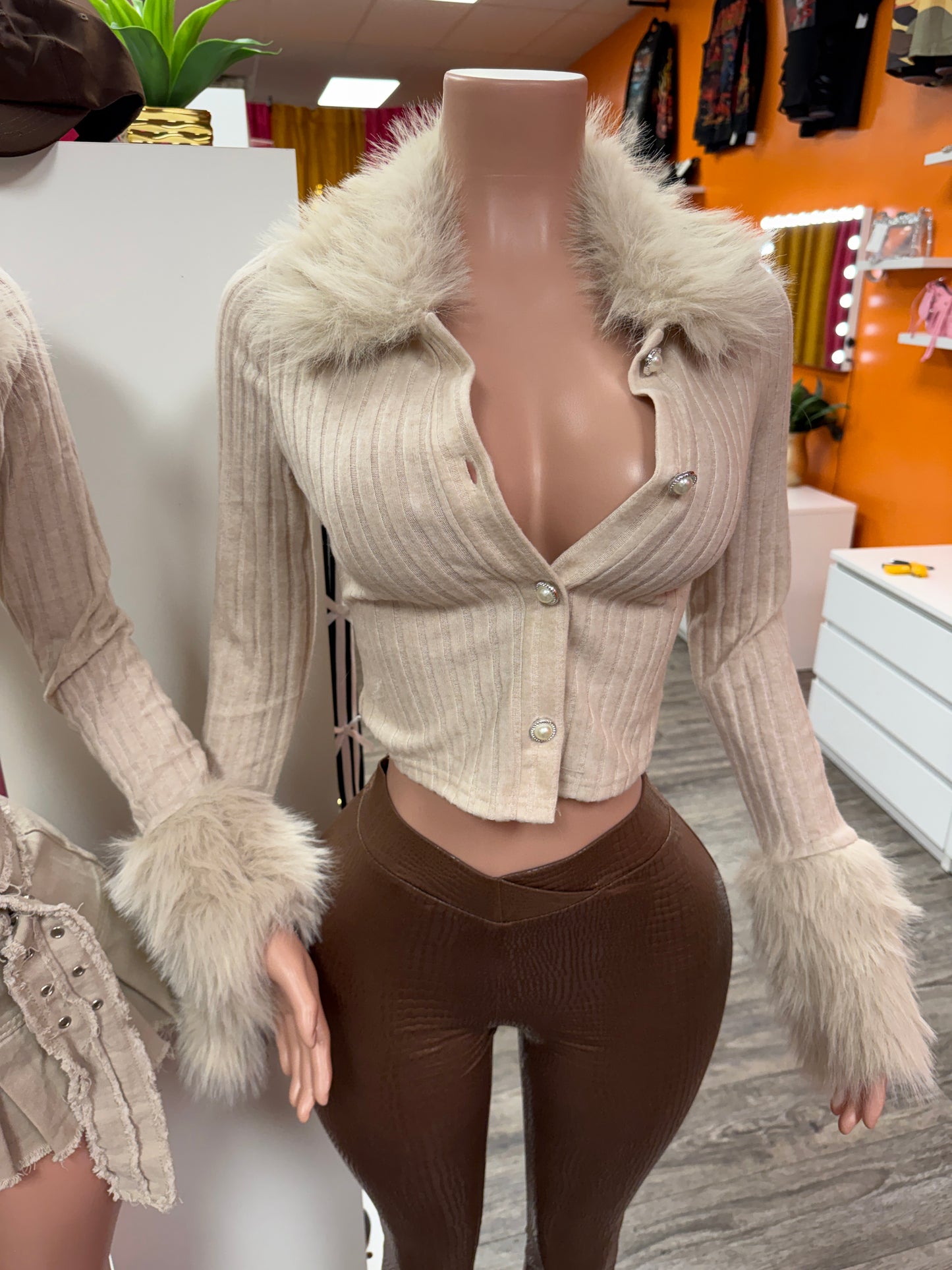 Nude Fur Top