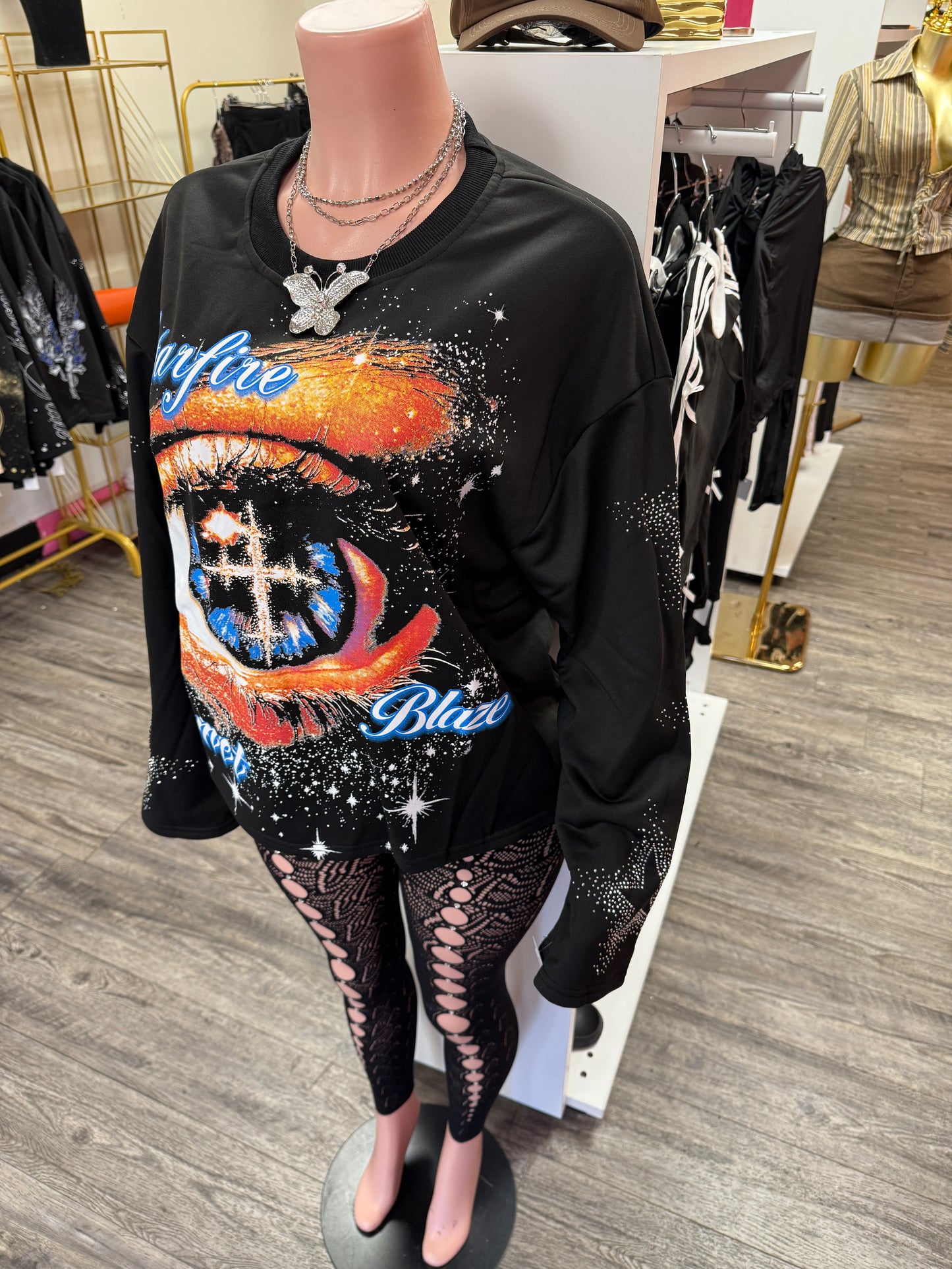 Eye Star Graphic Sweatshirt