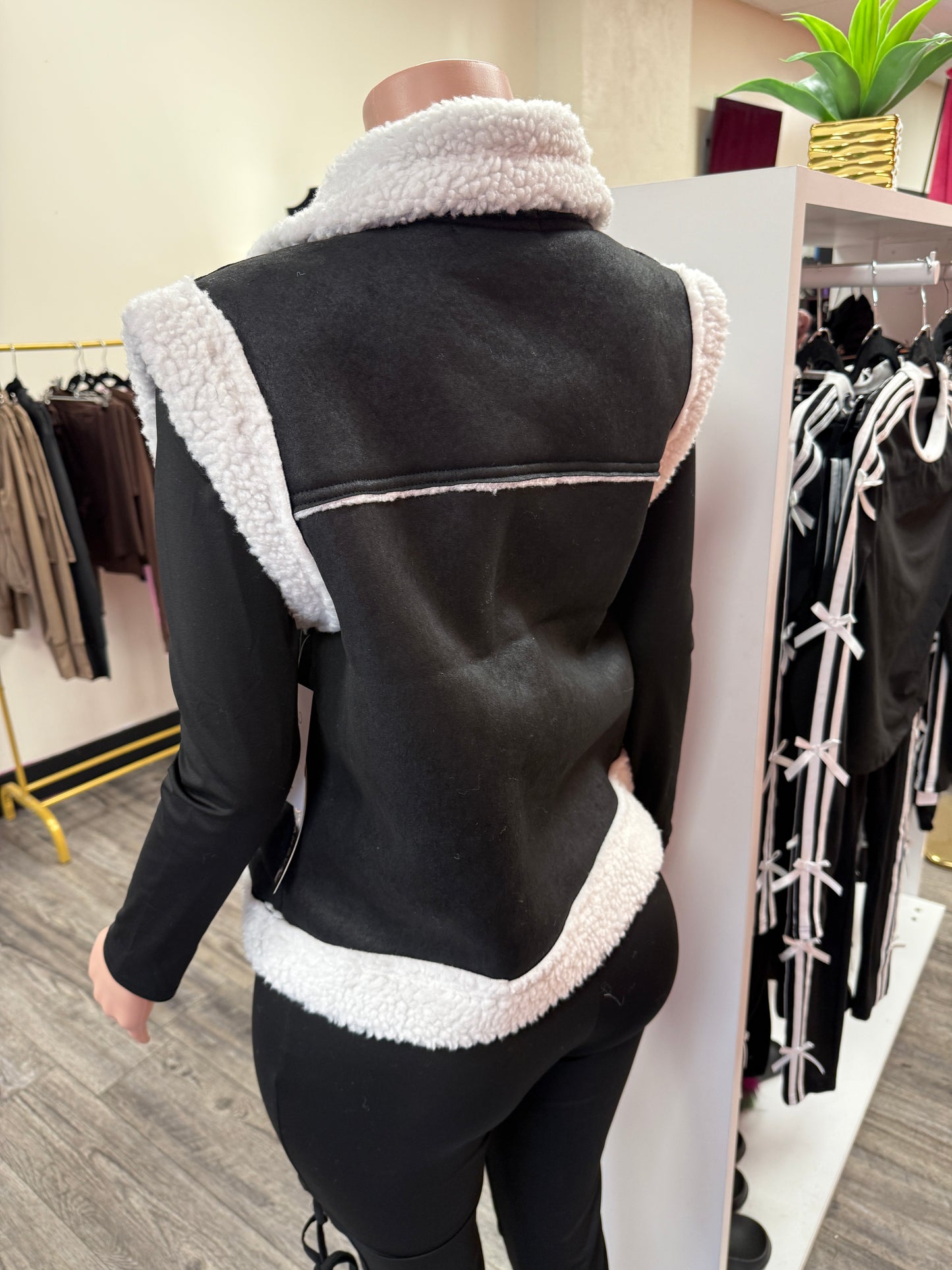 Terry Fur Lined Vest