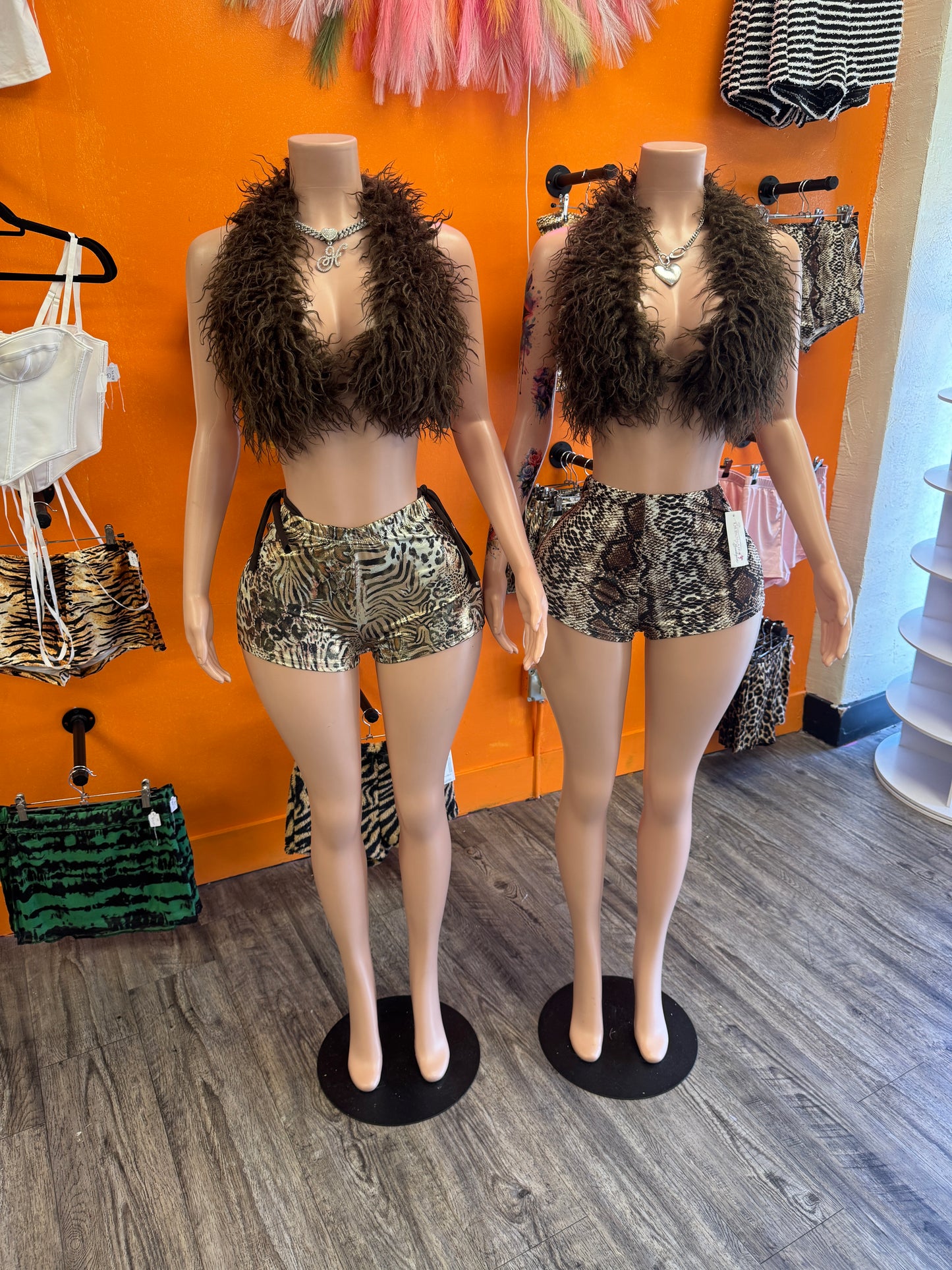 Backless Fur Top