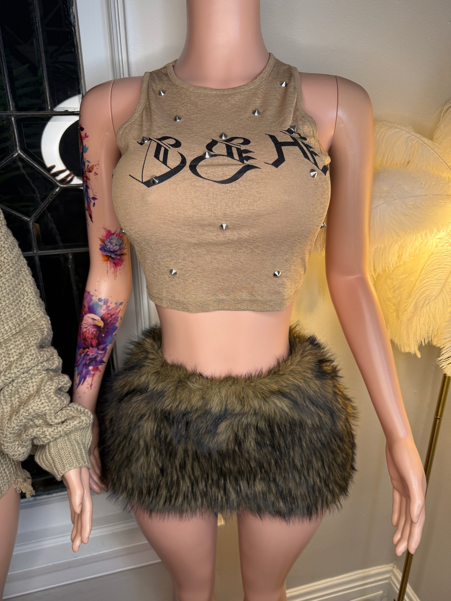 Luxe Faux Fur Mini Skirt