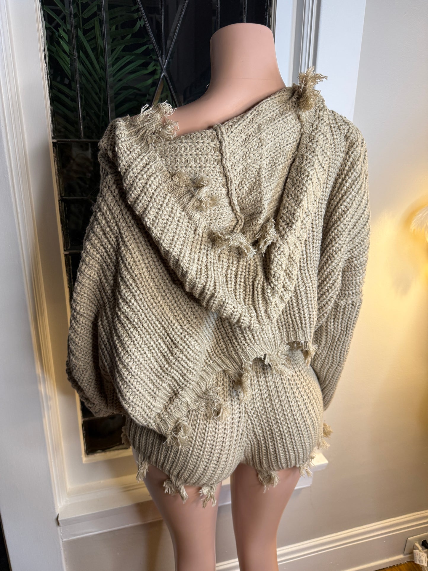 Distressed Knit Two-Piece Set