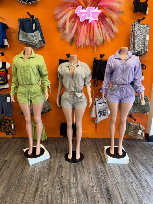 Windbreaker Shorts Set